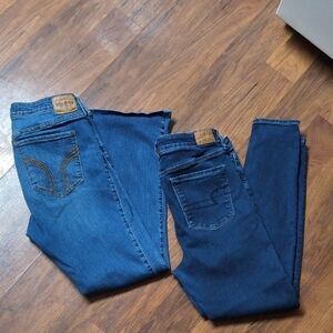 Hollister Women's Dark Blue Flare Jeans